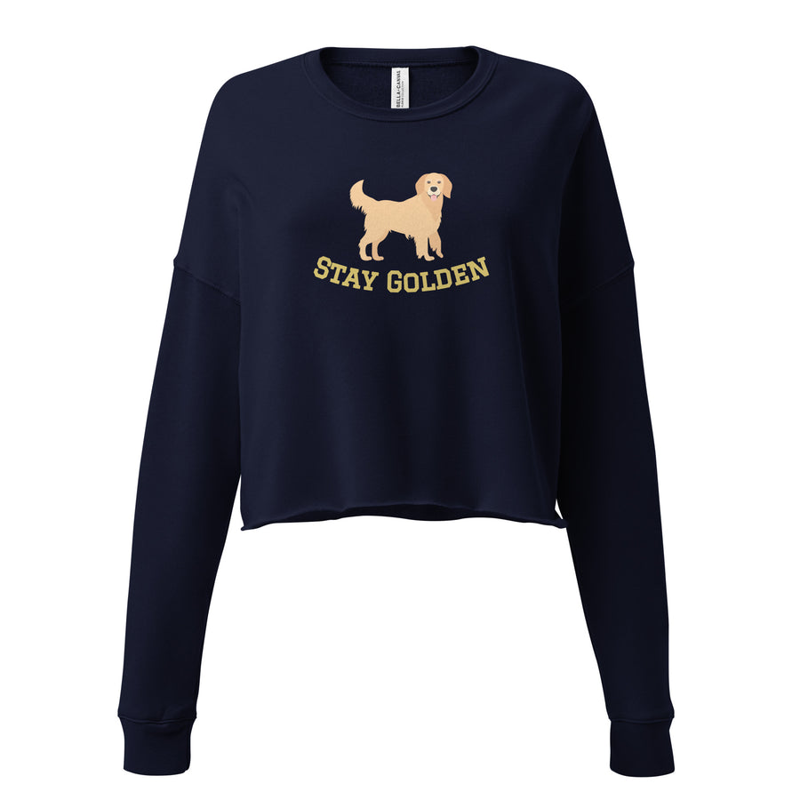 Canine Collective: Golden Retriever "Stay Golden" Crop Sweatshirt