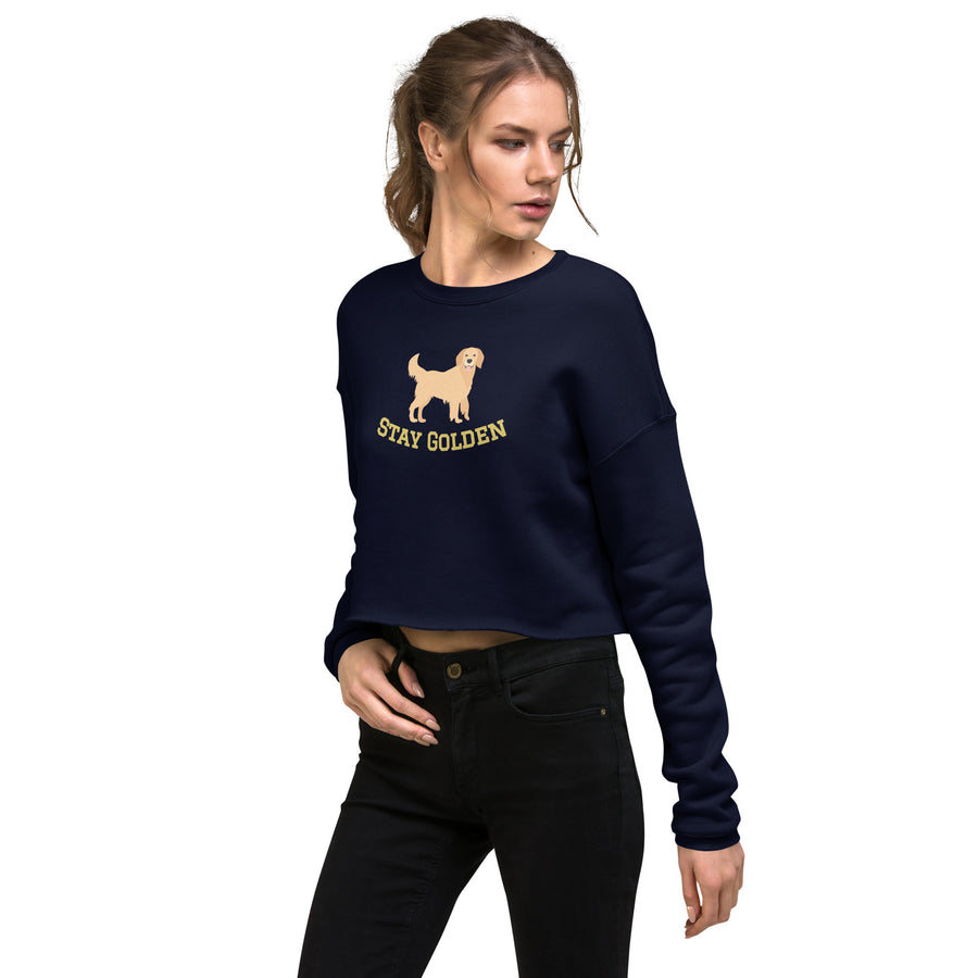 Canine Collective: Golden Retriever "Stay Golden" Crop Sweatshirt