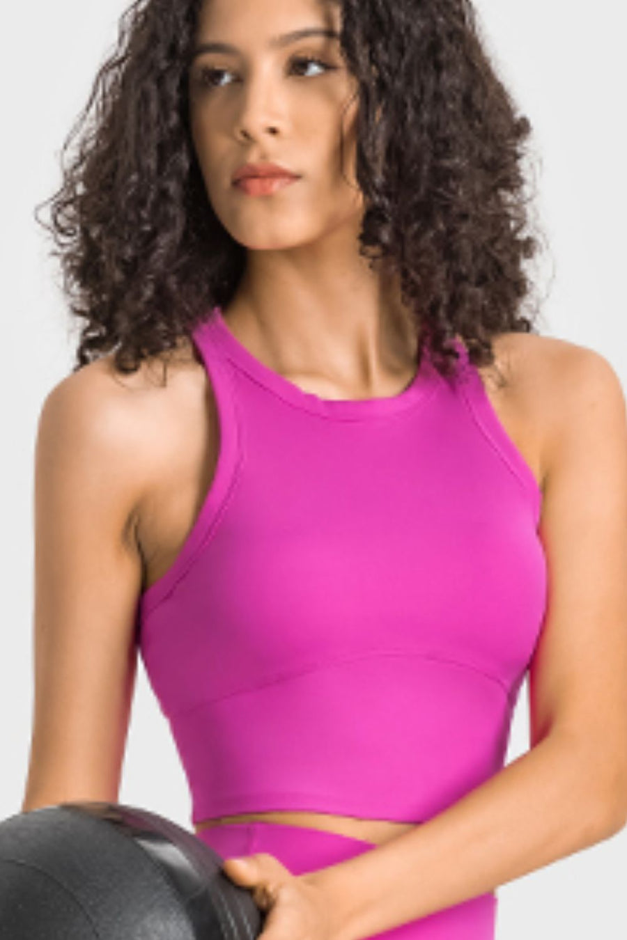 Via Venustas - Racerback Cropped Sports Tank, Fitness Top