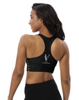 Via Venustas - "Queen of the Court" Longline Fitness Bra in Black/White, Fitness Bra