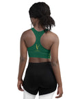 Via Venustas - Queen of the Court Longline Fitness Bra in British Racing Green/Old Gold, Fitness Bra