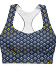 Via Venustas - "Queen of the Court" Longline Fitness Bra in Navy/White, Fitness Bra, XS