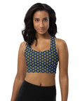 Via Venustas - "Queen of the Court" Longline Fitness Bra in Navy/White, Fitness Bra