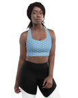 Via Venustas - "Queen of the Court" Longline Fitness Bra in Jordy Blue/White, Fitness Bra