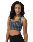 Via Venustas - "Queen of the Court" Longline Fitness Bra in Navy/White, Fitness Bra