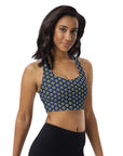 Via Venustas - "Queen of the Court" Longline Fitness Bra in Navy/White, Fitness Bra