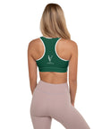 Via Venustas - "Queen of the Court" Fitness Bra in British Racing Green/White, Fitness Bra