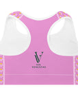 Via Venustas - "Queen of the Court" Fitness Bra in Lavender Rose/White, Fitness Bra