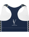 Via Venustas - "Queen of the Court" Fitness Bra in Navy/White, Fitness Bra