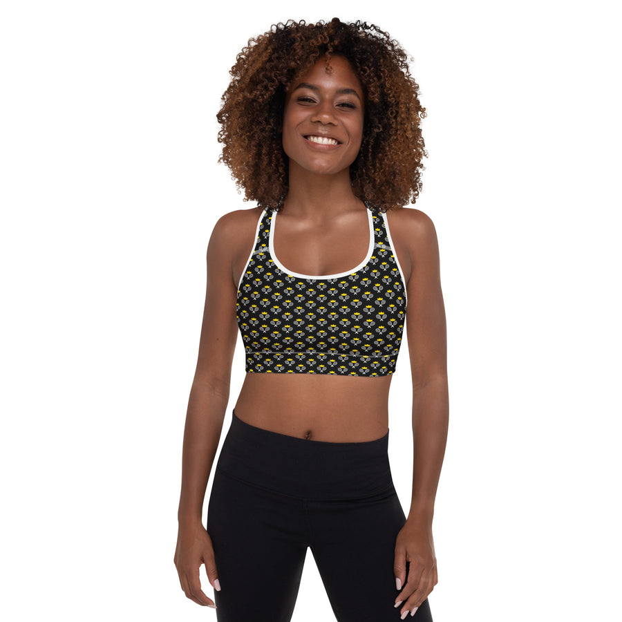 Via Venustas - "Queen of the Court" Fitness Bra in Black/White, Fitness Bra