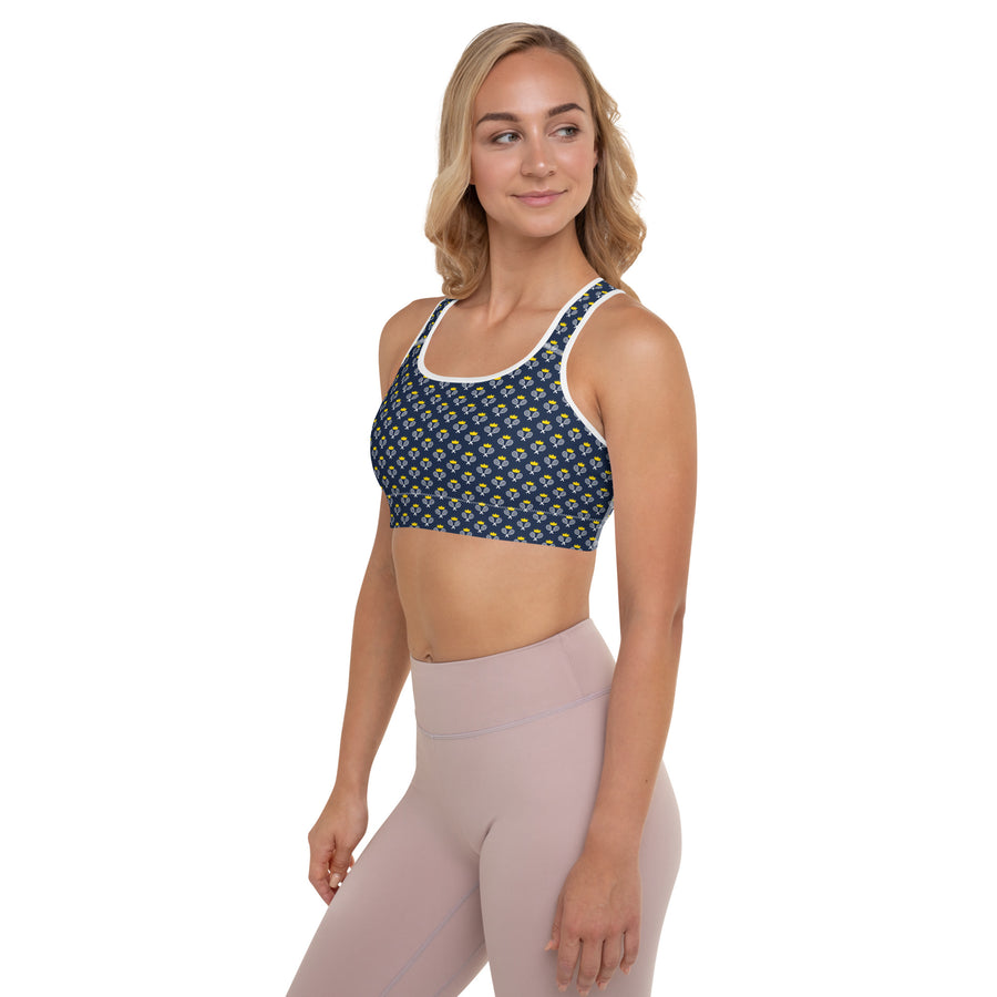 Via Venustas - "Queen of the Court" Fitness Bra in Navy/White, Fitness Bra