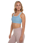 Via Venustas - "Queen of the Court" Fitness Bra in Jordy Blue/White, Fitness Bra