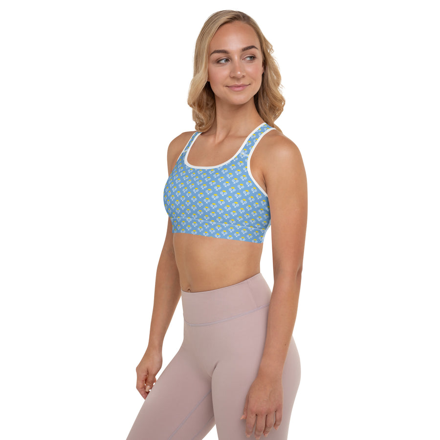 Via Venustas - "Queen of the Court" Fitness Bra in Jordy Blue/White, Fitness Bra