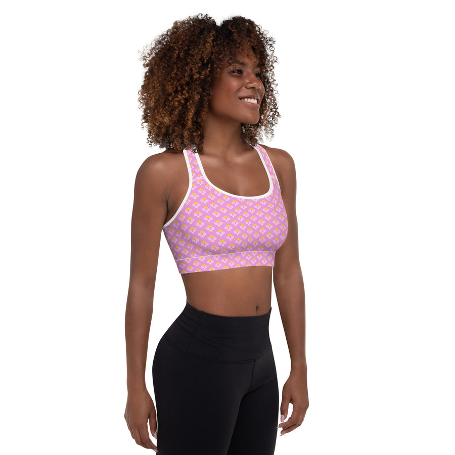 Via Venustas - "Queen of the Court" Fitness Bra in Lavender Rose/White, Fitness Bra