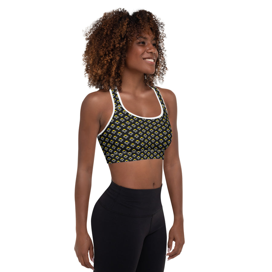 Via Venustas - "Queen of the Court" Fitness Bra in Black/White, Fitness Bra