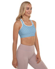 Via Venustas - "Queen of the Court" Fitness Bra in Jordy Blue/White, Fitness Bra