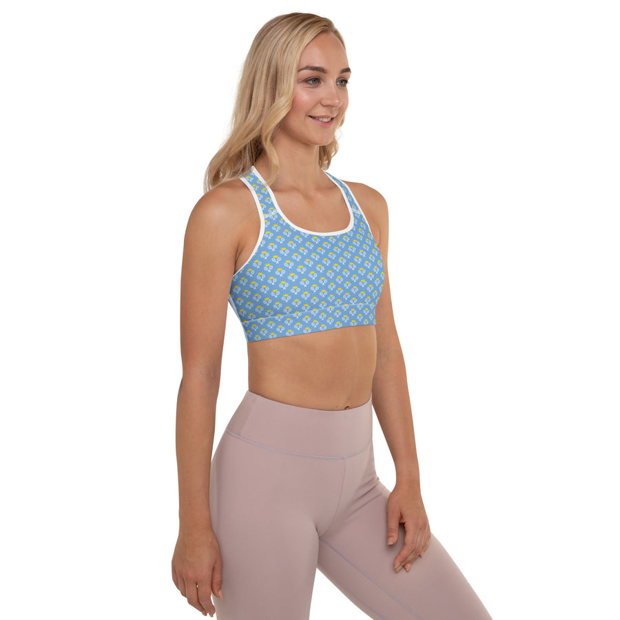 Via Venustas - "Queen of the Court" Fitness Bra in Jordy Blue/White, Fitness Bra