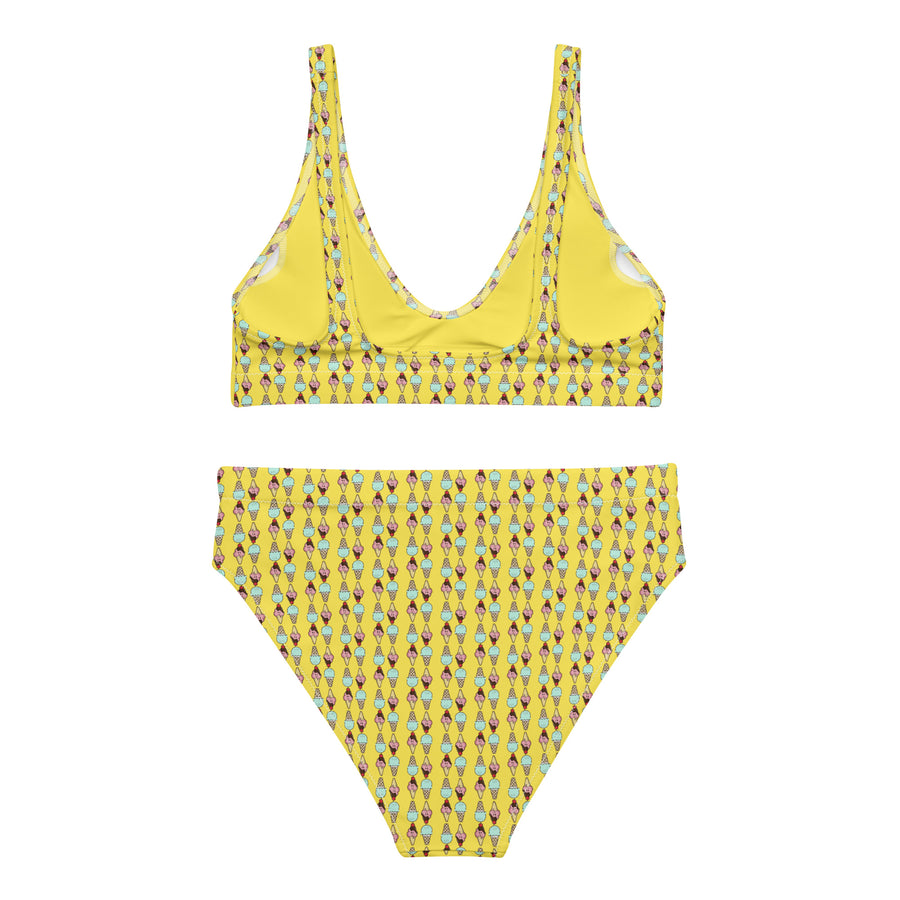 Via Venustas - Ice Cream Paradise High-Waisted Bikini in Paris Daisy, Swimwear