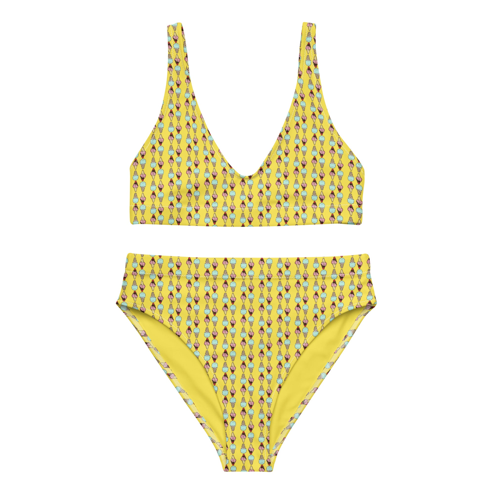 Via Venustas - Ice Cream Paradise High-Waisted Bikini in Paris Daisy, Swimwear