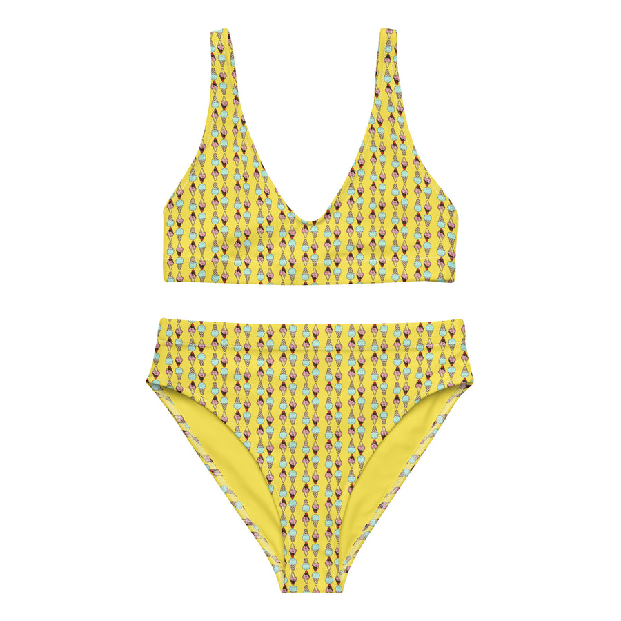 Via Venustas - Ice Cream Paradise High-Waisted Bikini in Paris Daisy, Swimwear