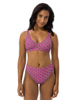 Via Venustas - Ice Cream Paradise High-Waisted Bikini in Deep Cerise, Swimwear, XS
