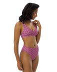 Via Venustas - Ice Cream Paradise High-Waisted Bikini in Deep Cerise, Swimwear