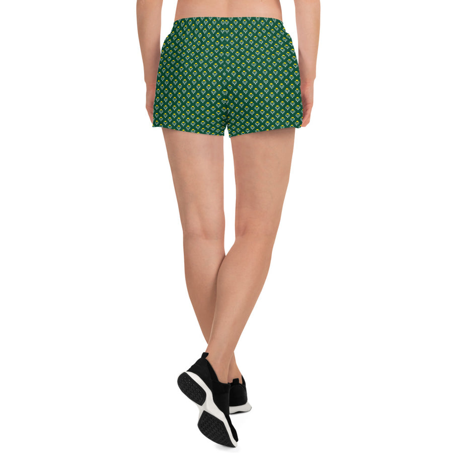 Via Venustas - "Queen of the Court" Athletic Shorts in British Racing Green/White, Athletic Shorts