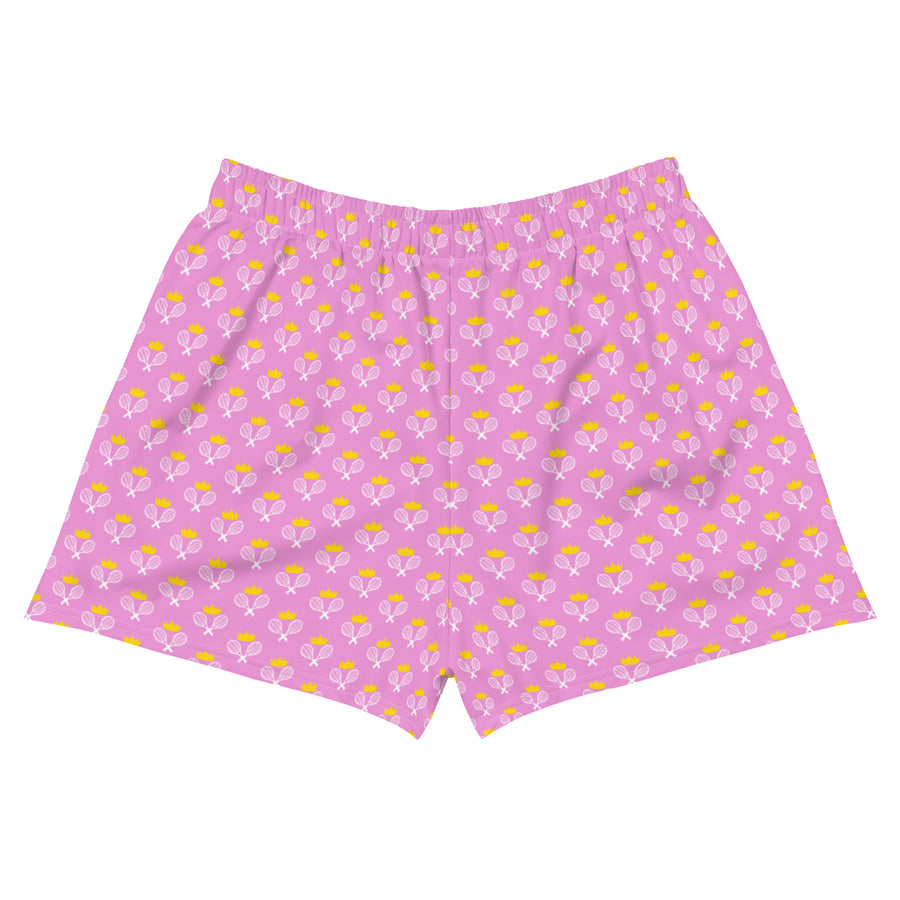 Via Venustas - "Queen of the Court" Athletic Shorts in Lavender Rose/White, Athletic Shorts