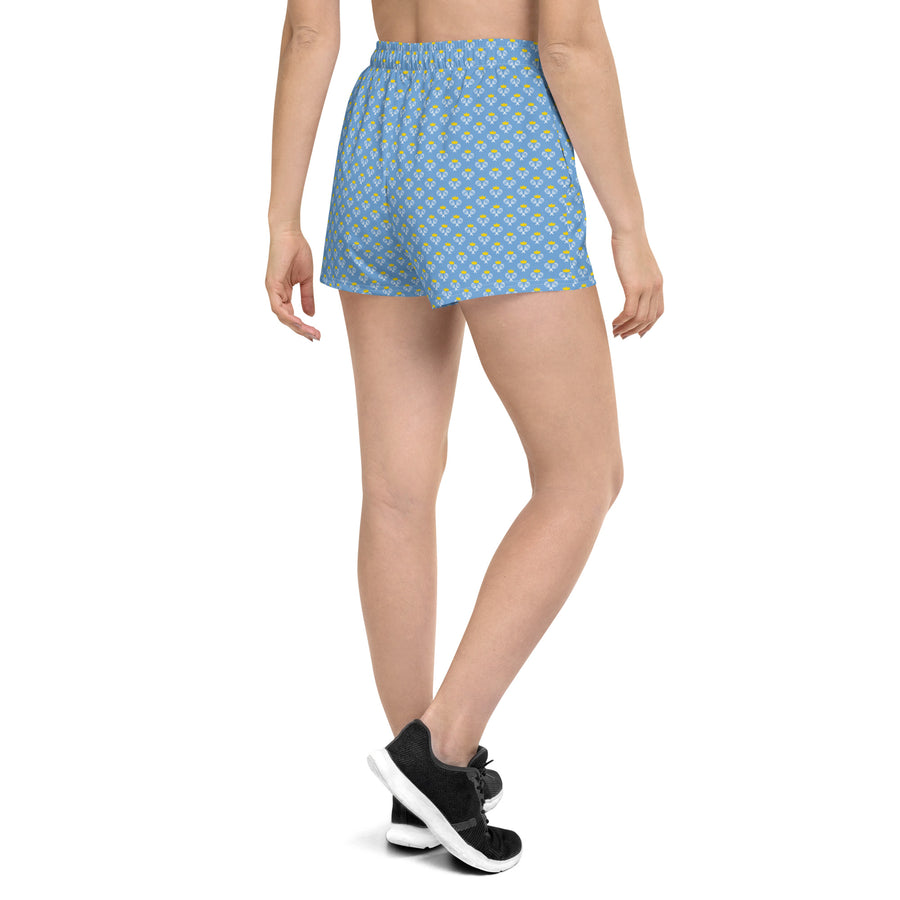 Via Venustas - "Queen of the Court" Athletic Shorts in Jordy Blue/White, Athletic Shorts