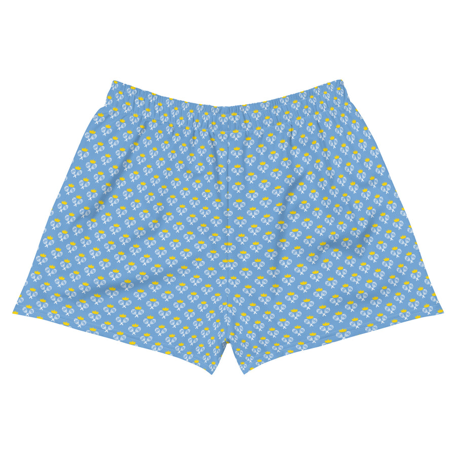 Via Venustas - "Queen of the Court" Athletic Shorts in Jordy Blue/White, Athletic Shorts