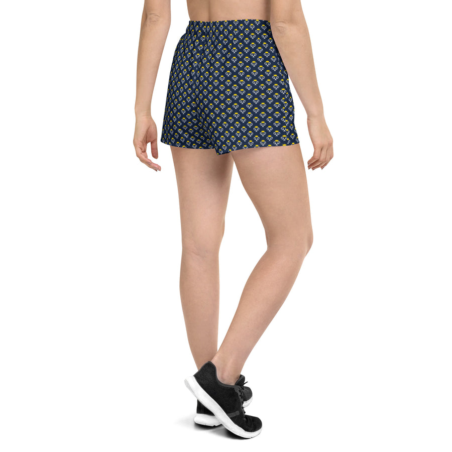 Via Venustas - "Queen of the Court" Athletic Shorts in Navy/White, Athletic Shorts