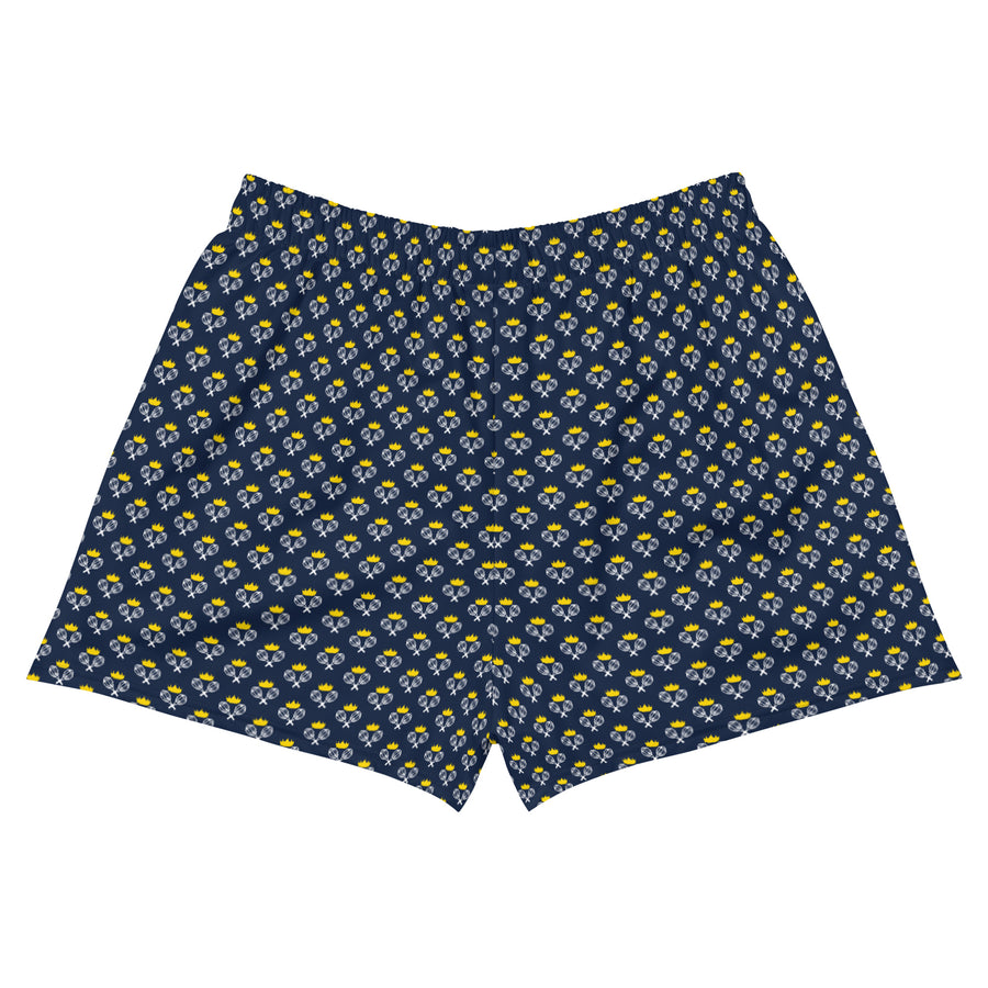 Via Venustas - "Queen of the Court" Athletic Shorts in Navy/White, Athletic Shorts