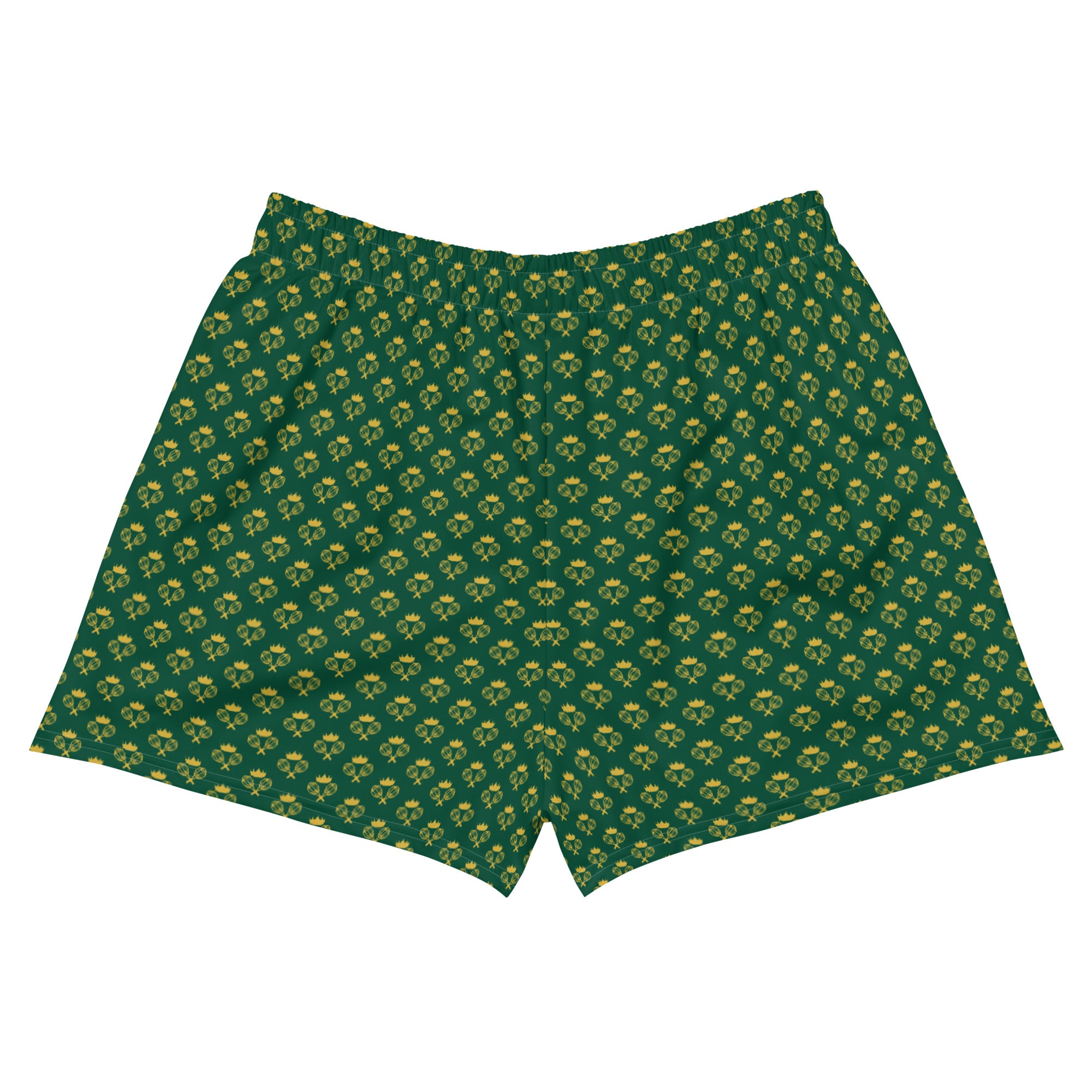 Via Venustas - "Queen of the Court" Athletic Shorts in British Racing Green/Old Gold, Athletic Shorts
