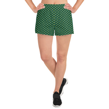 Via Venustas - "Queen of the Court" Athletic Shorts in British Racing Green/White, Athletic Shorts