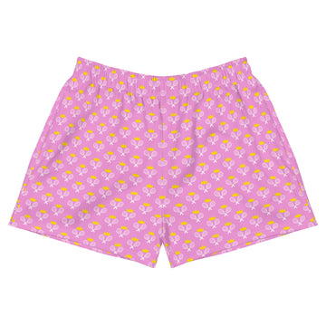 Via Venustas - "Queen of the Court" Athletic Shorts in Lavender Rose/White, Athletic Shorts, XS