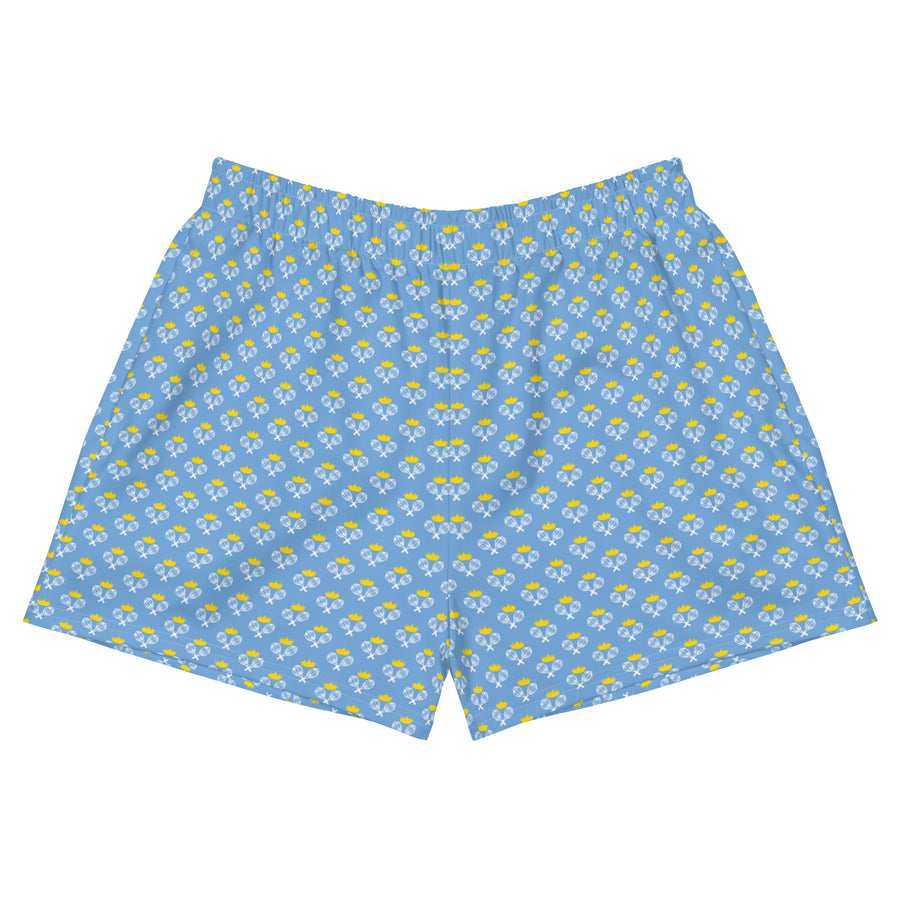 Via Venustas - "Queen of the Court" Athletic Shorts in Jordy Blue/White, Athletic Shorts, XS