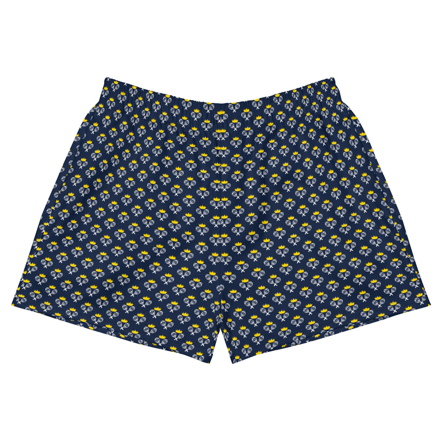 Via Venustas - "Queen of the Court" Athletic Shorts in Navy/White, Athletic Shorts, XS