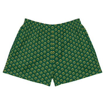 Via Venustas - "Queen of the Court" Athletic Shorts in British Racing Green/Old Gold, Athletic Shorts, XS