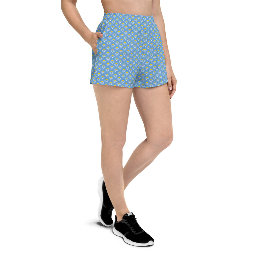 Via Venustas - "Queen of the Court" Athletic Shorts in Jordy Blue/White, Athletic Shorts