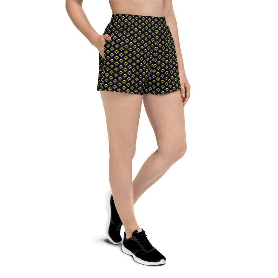 Via Venustas - "Queen of the Court" Shorts in Black/White, Athletic Shorts